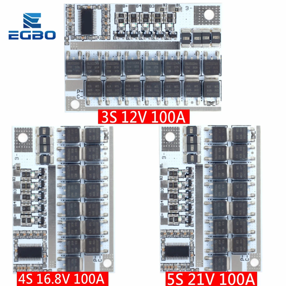 3s 4s 5s Bms 12v 16.8v 21v 3.7v 100a Lmo trójskładnikowy obwód pokrywa baterii litowej i-polimerowe ładowanie balansowe