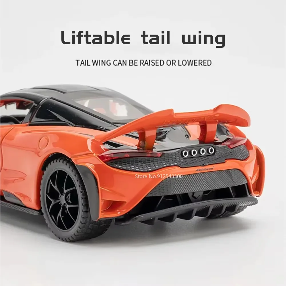 1:32 Bilancia 765LT 720S Giocattolo Modello di Auto In Lega Pressofusa Tirare Indietro Suono Luce Modelli di Veicoli Giocattoli per I Ragazzi Collezione Regalo Di Compleanno