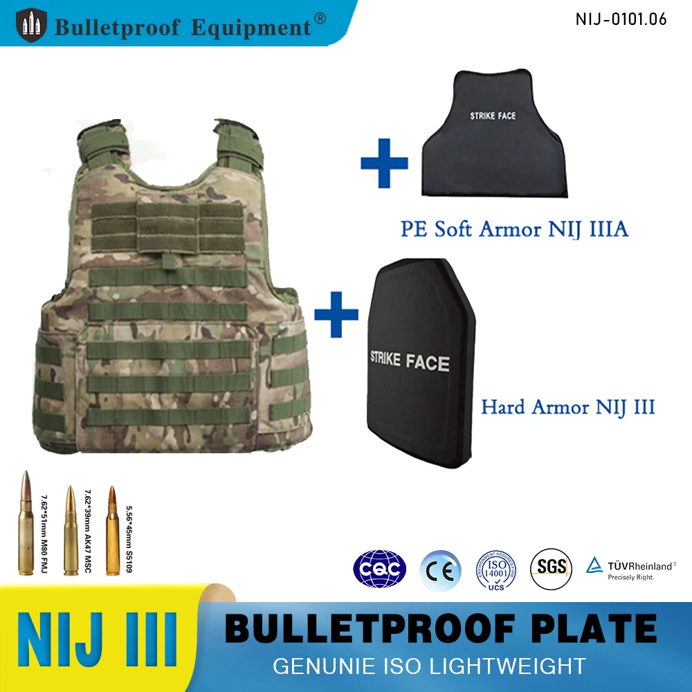 Military Special Forces Army Camouflage Protective Bulletproof Vest NIJ III Ballistic For 12'' Action Figures Body