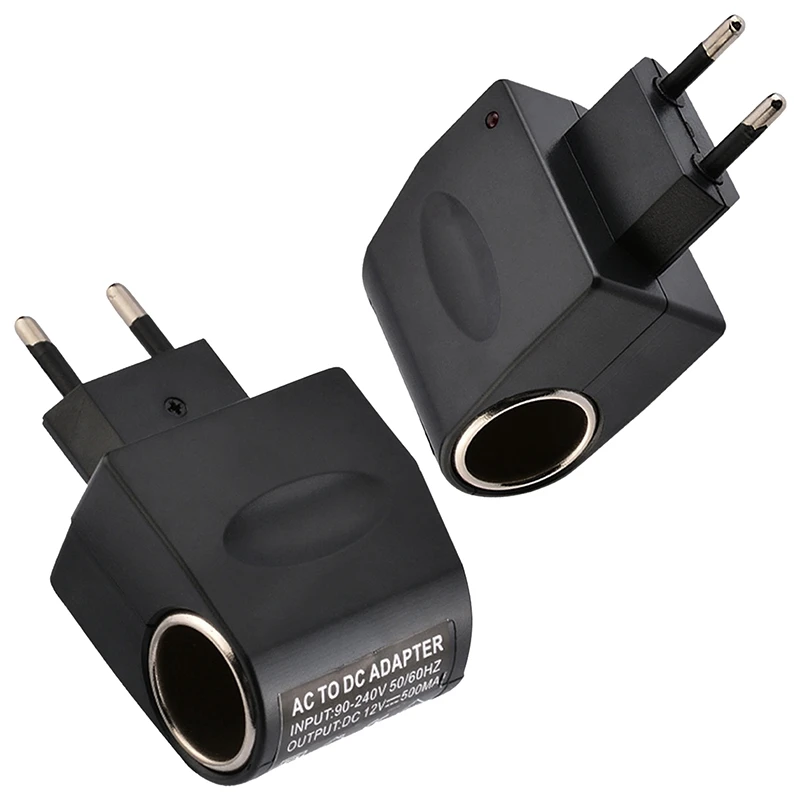 Adaptador de CA con enchufe para coche, Cargador automático, enchufe europeo de 220V CA a 12V CC, uso de dispositivos electrónicos para coche, uso