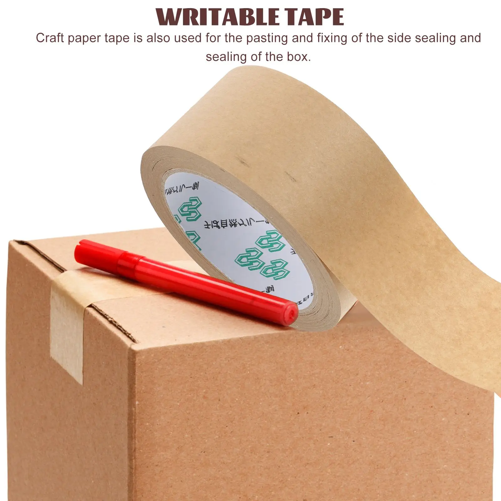 2 Pcs Magnetic Tape Adhesive Glue Gift Multi-function Sealing Book Binding Light Brown Packing
