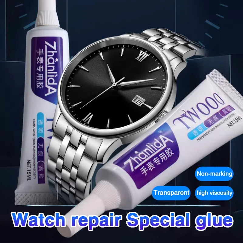 

15ML Transparent Watch Glue Soft With Dispensing Needle Repair Smartwatch Bonding Metal Glass DIY Sticky Drill Glue Pen Adhesive