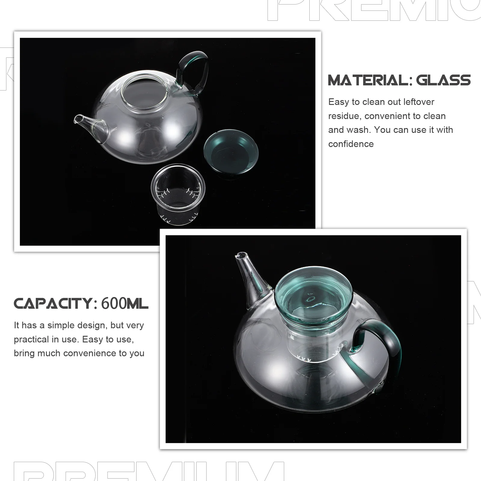 

Gift Coffee Pot Glass Teapot Kettle Holder Household Home Coffeepot Lightweight Restaurant