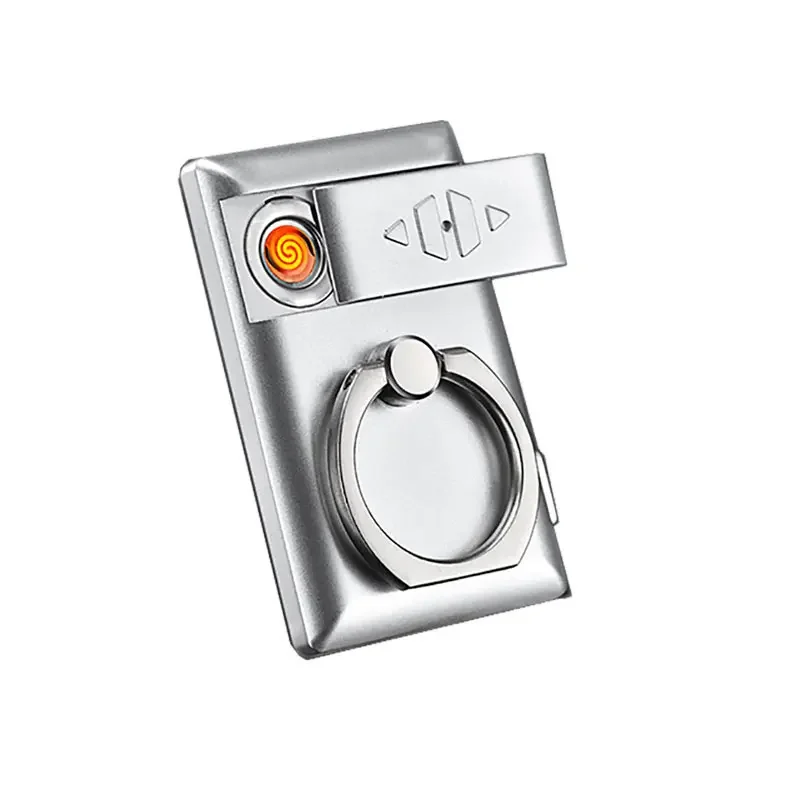 Multifunktions Wiederverwendbare Telefon Finger Ring Leichter 3m Aufkleber Wiederaufladbare Kreative Handy Ständer Halterung USB Zigarette Leichter