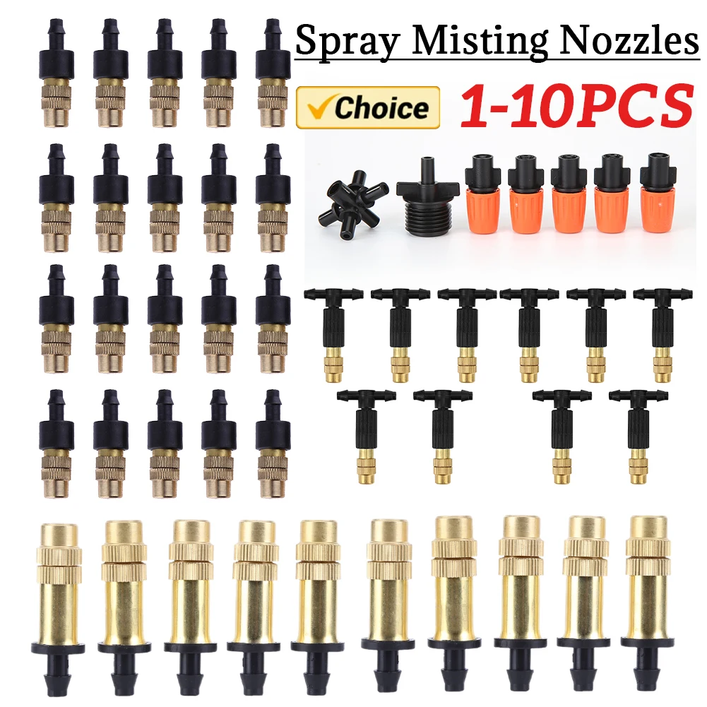 

10pcs 4/7PVC Micro Watering Sprinklers Adjustable Mini Spraying Drip Head Agricultural Save Water Automatic for Industrial Lawn