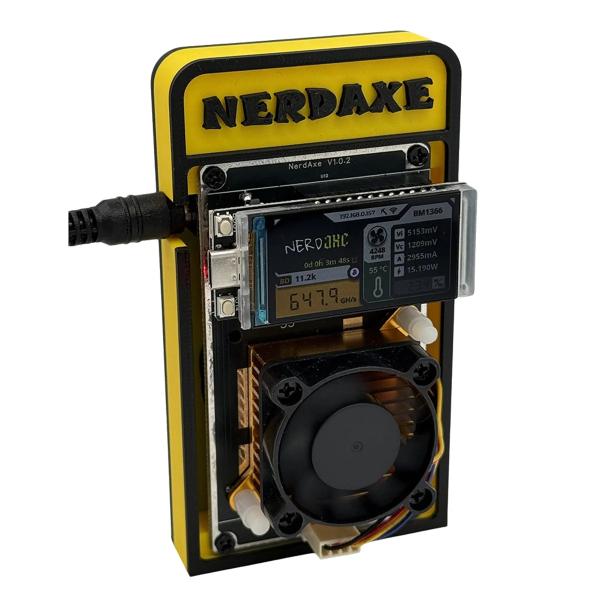 

NerdAxe Solo Lottery BTC Miner 500Gh/S BM1366 ASIC Chip NerdMiner Miner Bitaxe Lottery Miner 3D Printed Bracket UK PLUGJAS