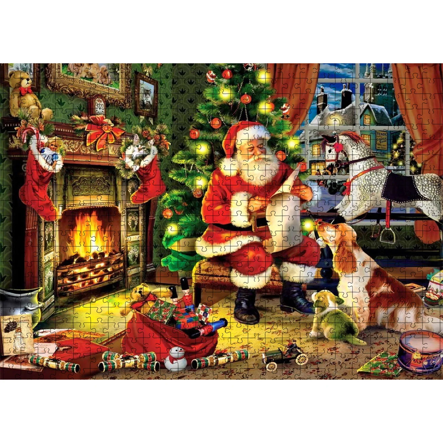 1000 pièces joyeux noël Puzzle décor à la maison adultes jeux de Puzzle famille amusant sol Puzzles jouets éducatifs pour les enfants