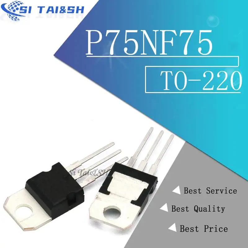 10pcs/lot STP75NF75 TO-220 P75NF75 75N75 MOSFET Transistor