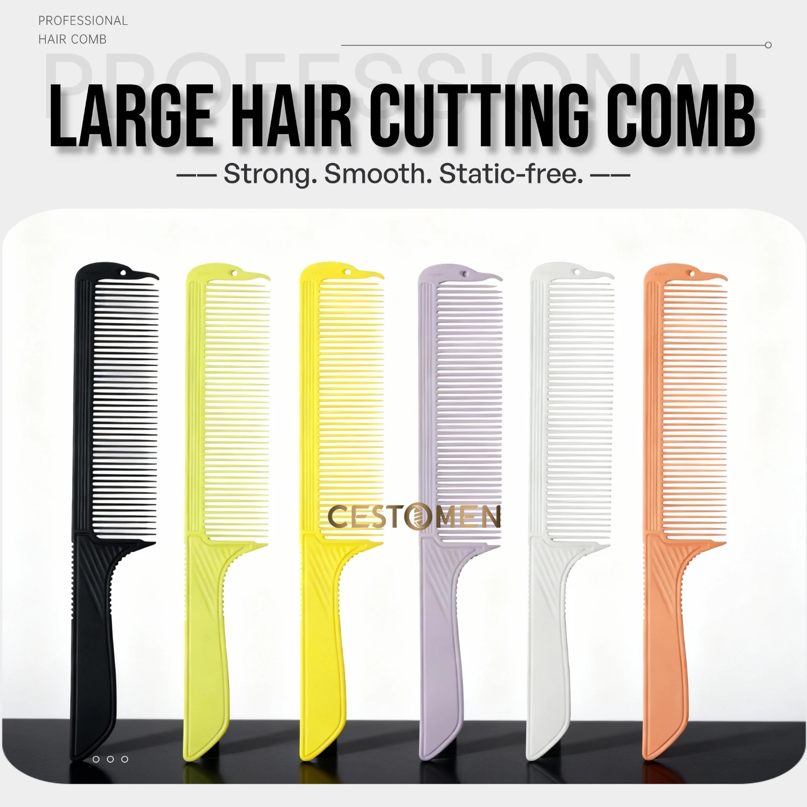 

1 шт. новая профессиональная расческа с плоским верхом, термостойкая расческа для стрижки, антистатическая расческа для волос с мелкими зубьями, парикмахерский инструмент для укладки