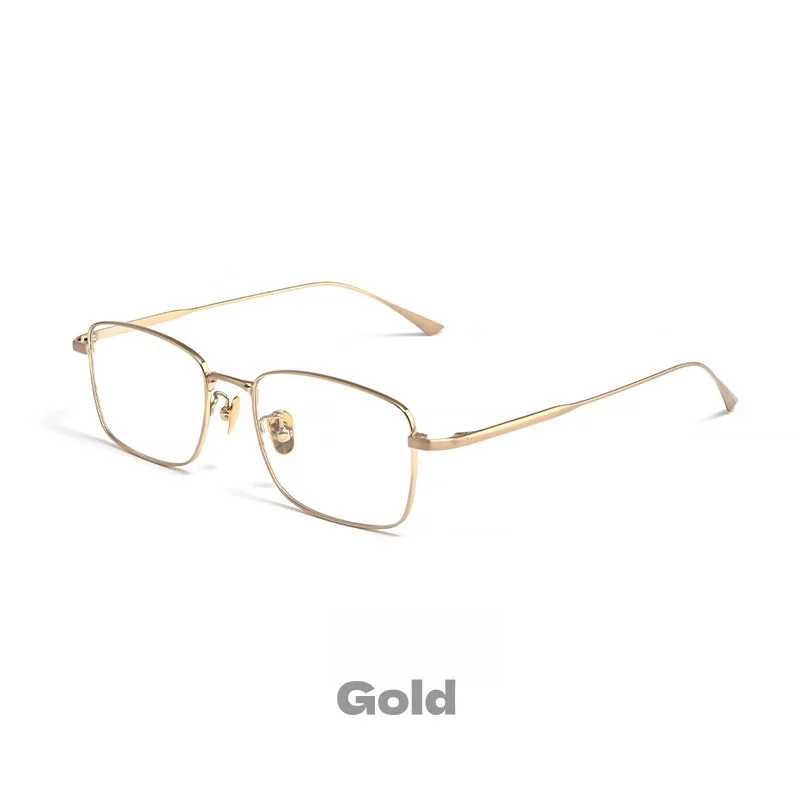 Ultra-light Titanium Retro Square Glasses