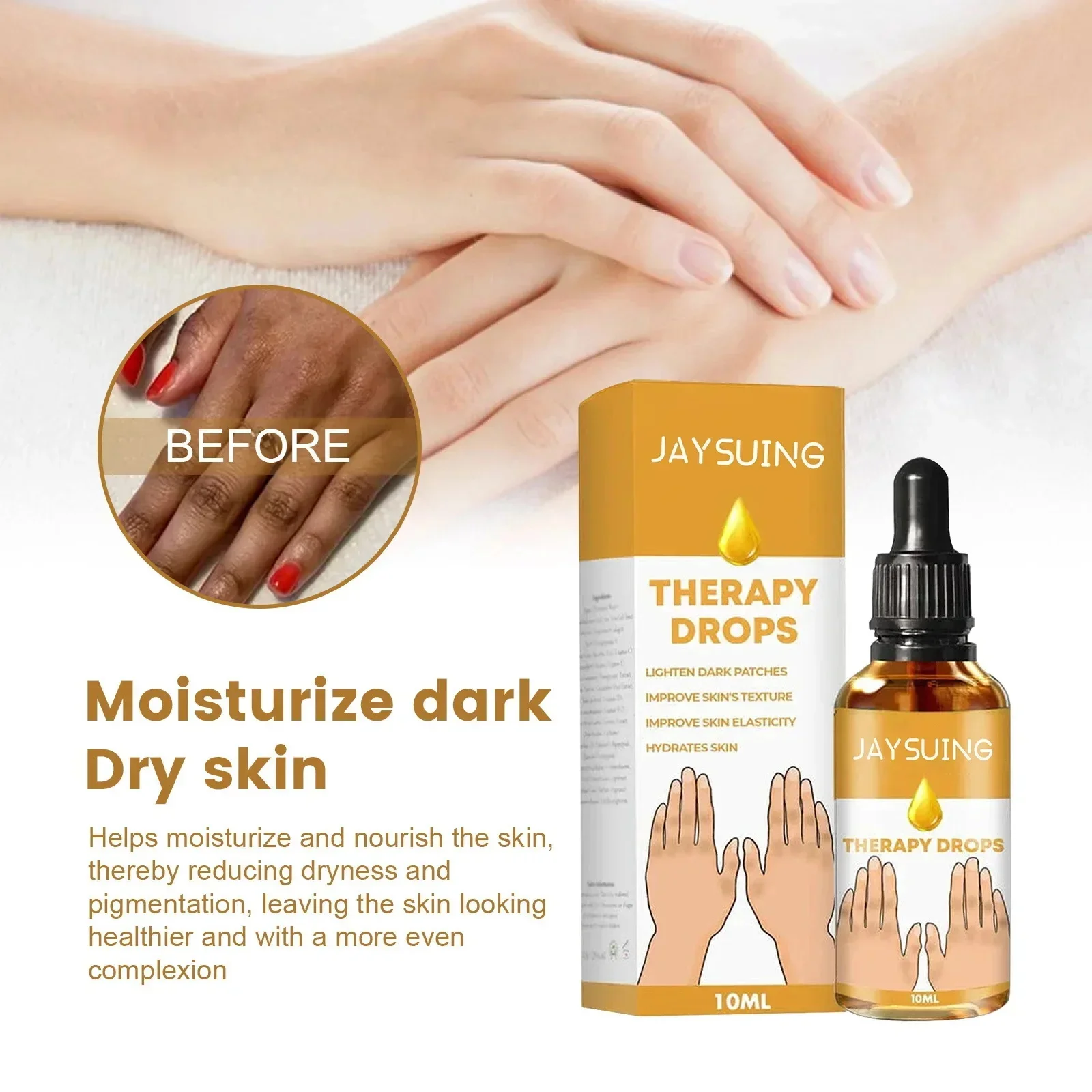 Dark Knuckles Fast Brighten Serum Elbows Hand Knuckle Brightening Serum Knee Black Skin Quickly Lighten Stains Remover Essence