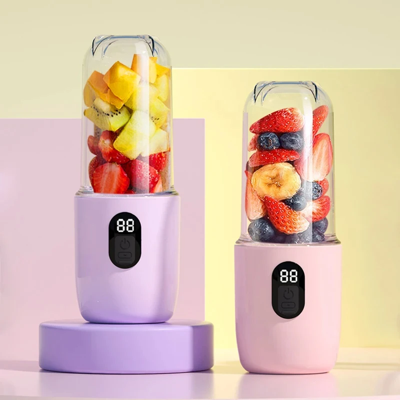 HOMEFISH Blender USB Rechargeable Cordless Mini Juicer Mixer for Smoothie Shake Protein Travel Sports Bottle Juicer Cup image 2