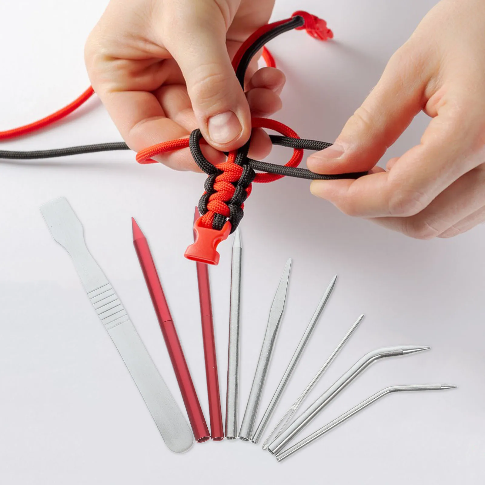 ชุดเข็มถักลูกไม้ DIY 1 ชุด 10 ชิ้น สำหรับงานเย็บปักถักร้อย งานฝีมือ ทำสร้อยข้อมือ งานประดิษฐ์ด้วยมือ เครื่องมือเข็มถัก