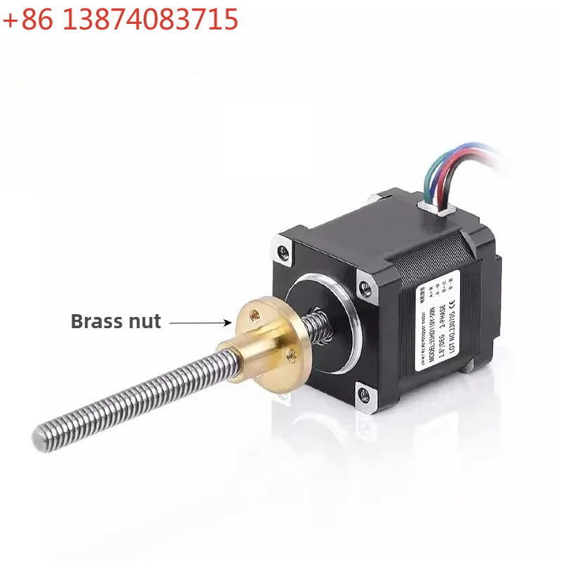 Motor paso a paso NEMA 14 con husillo de acero Tr5X2, motor paso a paso 35, motor paso a paso lineal micro 35, motor paso a paso híbrido 35