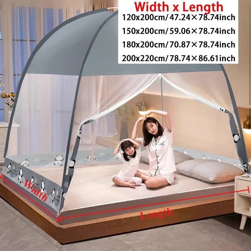 Foldable Pop Up Mosquito Net Bed Canopy Indoor Double Door Design Fall Protection for Kids Bedroom No Installation Required 모기장 - Image 6