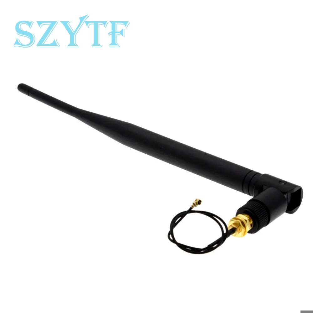 2.4GHz WiFi 2.4g Antenna Aerial RP-SMA Male wireless router+ 17cm PCI U.FL IPX to RP SMA Male Pigtail Cable ESP8266 ESP32