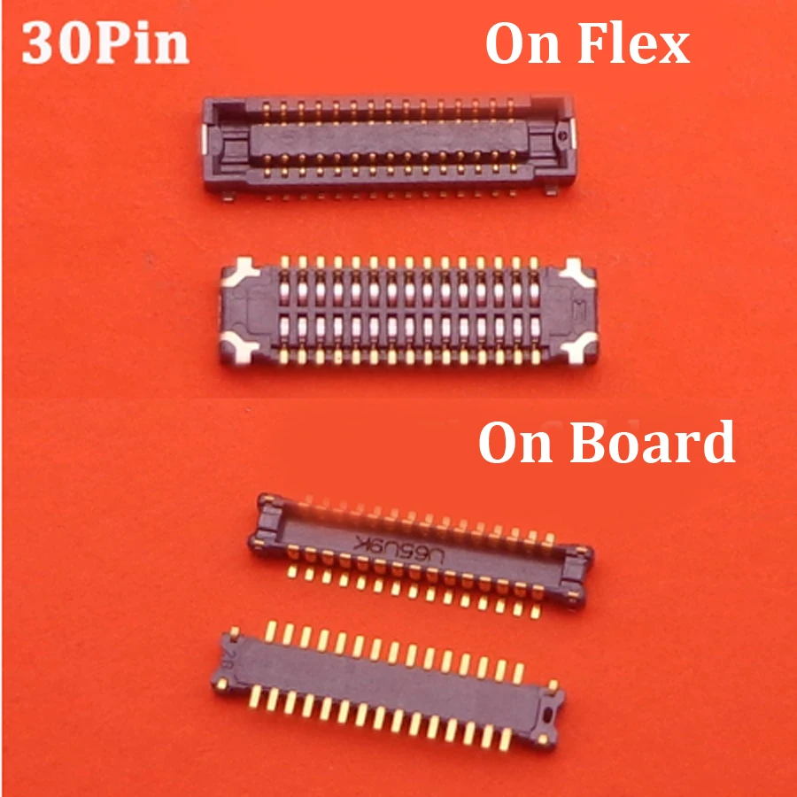 1-2Pcs Lcd Display Screen Flex FPC Connector For Samsung Galaxy J100 J1 J100F J100FN J100H DUOS Plug On Motherboard Board 30Pin