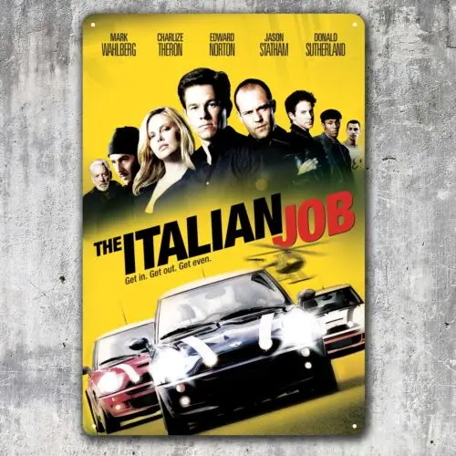 Y1,The Italian Job Movie Metal Poster -  Collectable Tin Sign 20x30cm