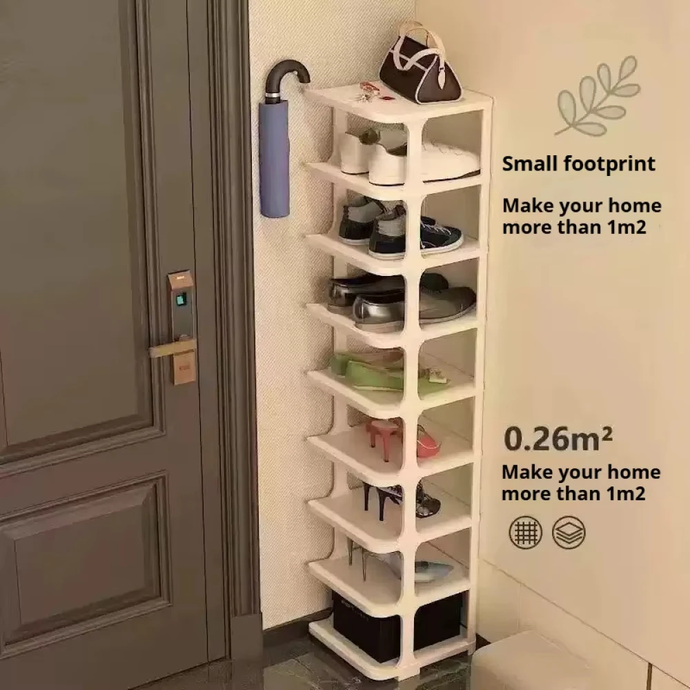 No‑Assembly Dustproof Shoe Rack, Multi‑Layer Space‑Saving Shoe Storage Organizer for Dorm, Behind Door & Home Entryway