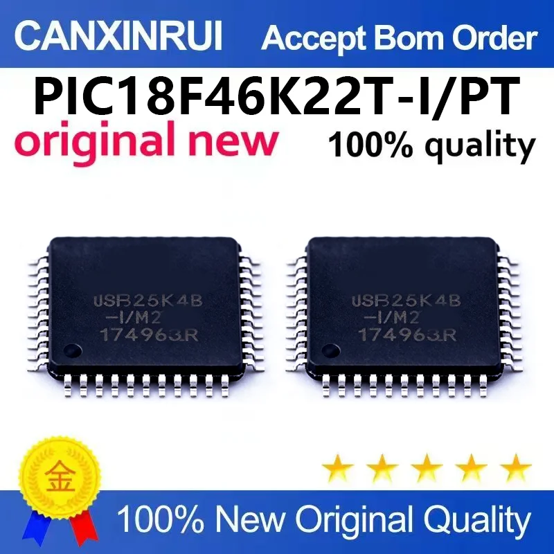 （5pcs-100pcs）Original genuine PIC18F46K22-I/PT TQFP-44 44 pin high-performance microcontroller chip