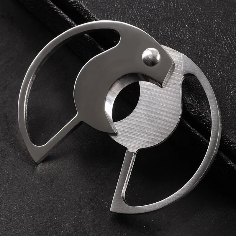 Double-edged Smoke Cigar Cutting Tool Guillotine Stainless Steel Cigar Knife Cutter Scissors