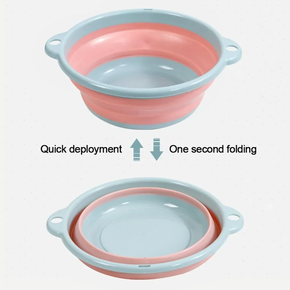 Picture 4: Multi-purpose Portable Washbasin Foldable Washbasin Plastic Laundry Basin Portable Folding Basin Camping Picnic Cleaning Tool