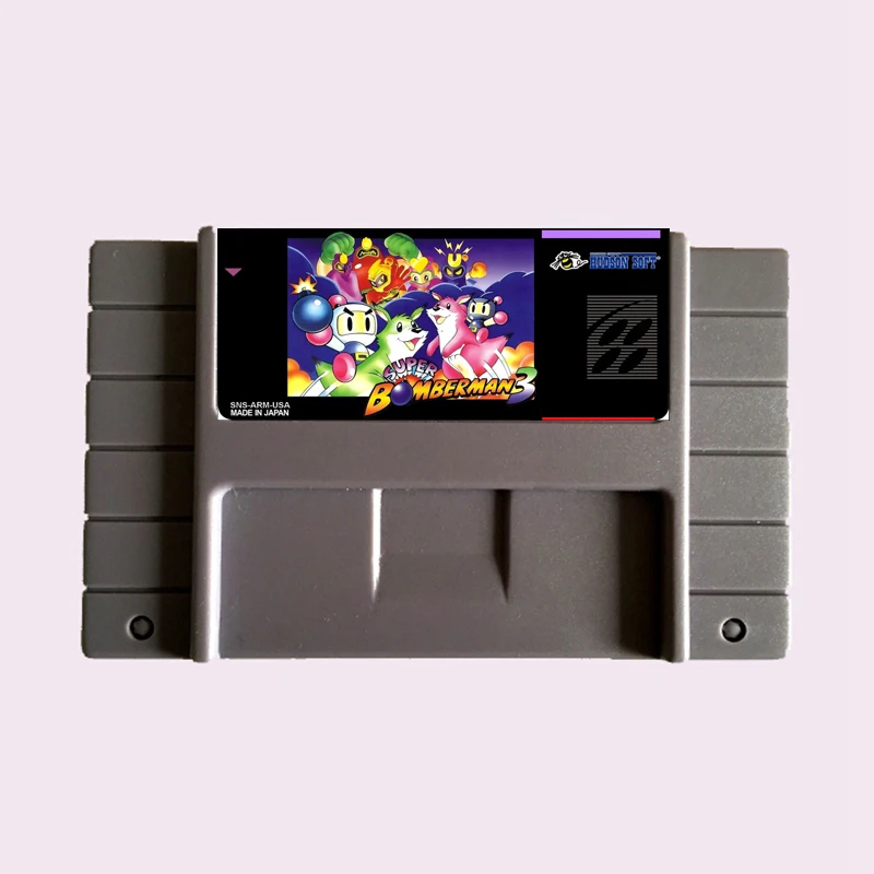 High Quality 16 Bit Super Bomberman 3 NTSC Big Gray Game Card For USA Version Game Player