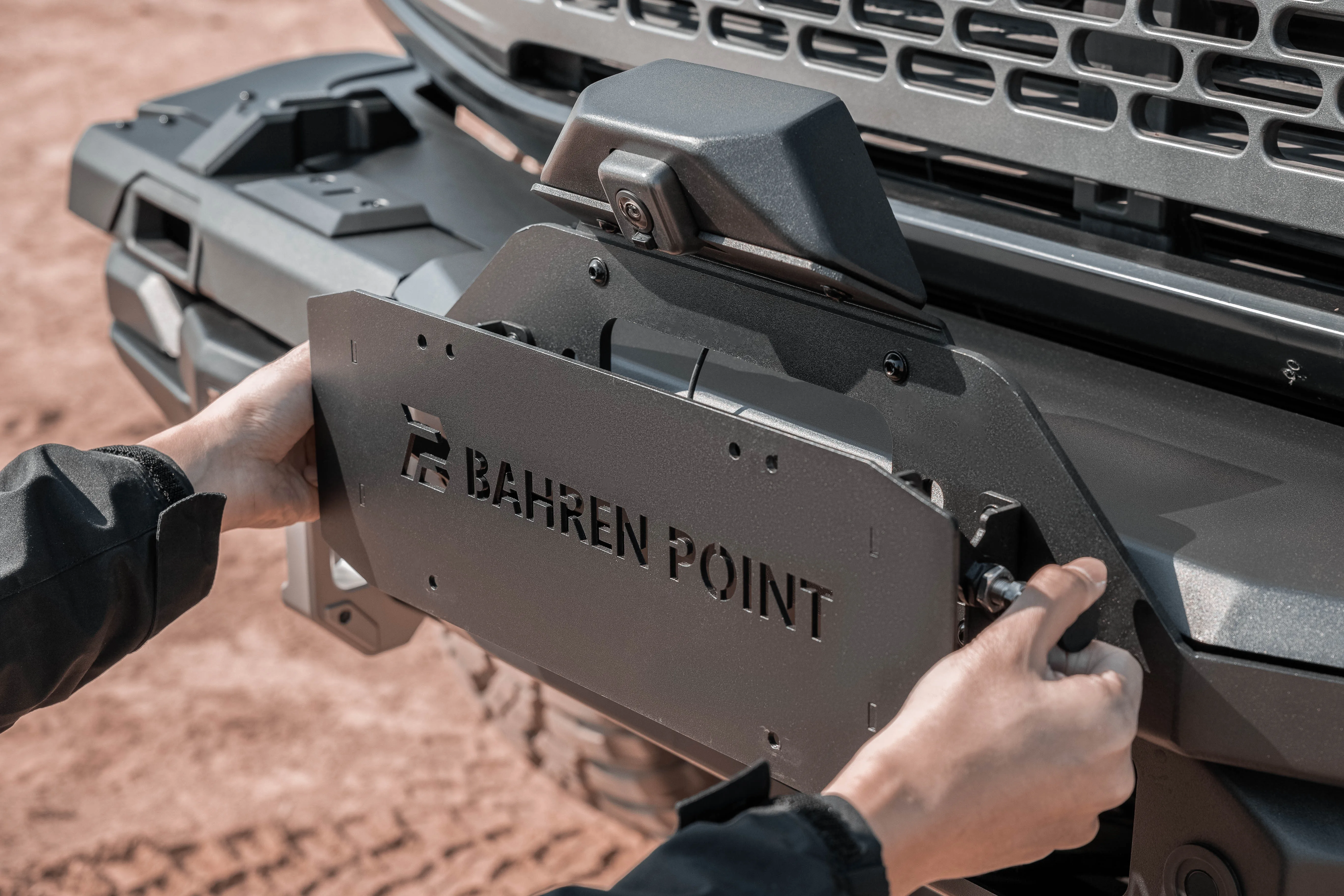 Accesorios exteriores para pastilla todoterreno, Protector de parachoques delantero, barra frontal deportiva con luz antiniebla para kits de carrocería Bronco