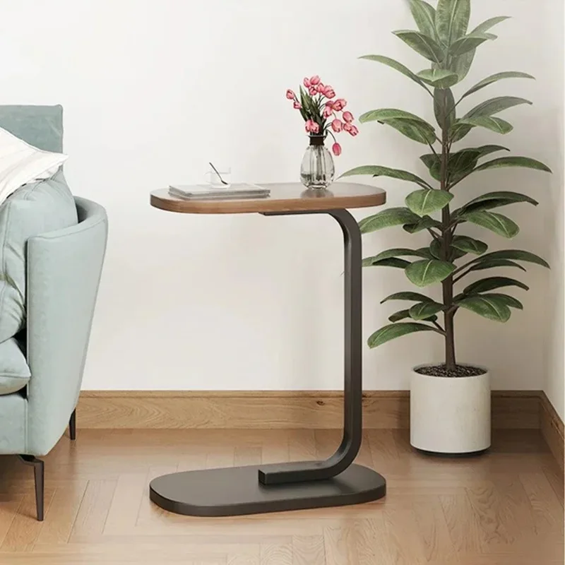 C-shaped Side Table Small Coffee Table Living Room Sofa Table Home Portable Modern Light Luxury Style Home Compact Coffee Table image 2
