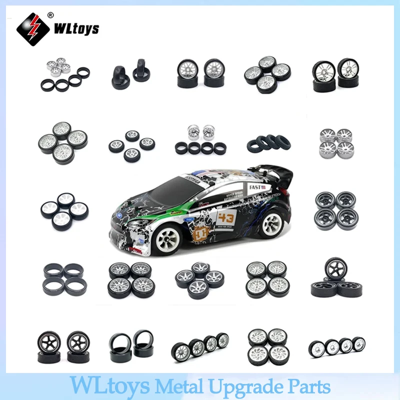 4pack Lot Upgrade Hard Drift Wheel Tires Compatible with Wltoys 1 28 K989 K969 284131 RC Car Upgrade Parts RC  Car Accessories