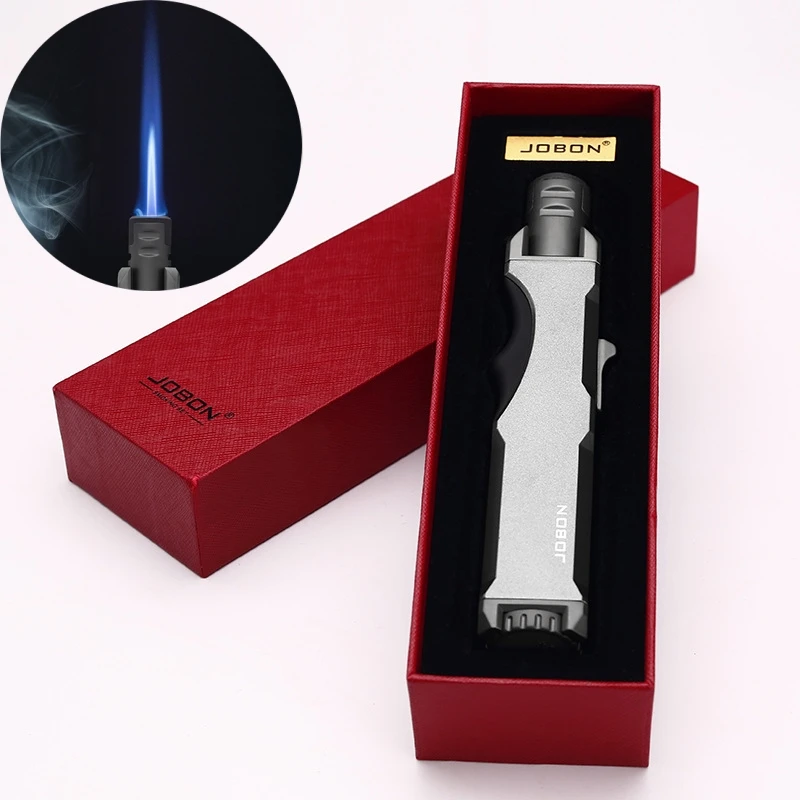 

JOBON Metal Outdoor Windproof Turbine Torch Direct Charge Strong Blue Flame Gas Lighter Suitable for Kitchen Barbecue Welding
