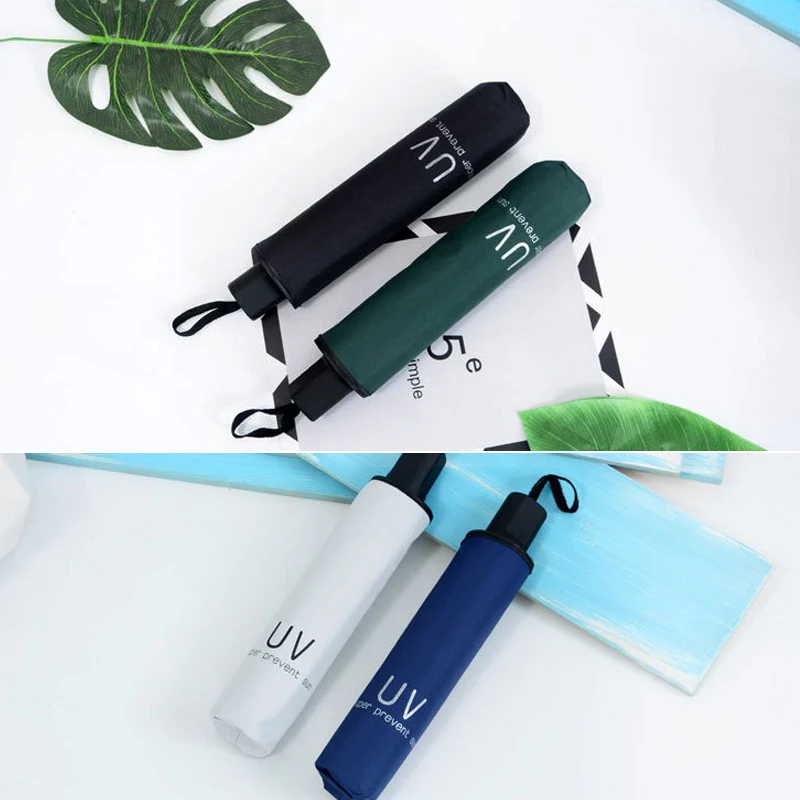 Non automatic umbrella is not easily damaged outdoor Sun umbrellas rain and sunny manually folded student portable umbrellas