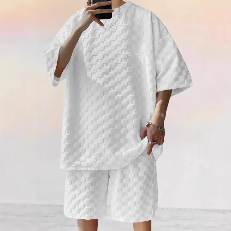 

2025 Rendy Brand Men's Casual Sports Chboard Loose Twopi Set Autumn Seven-Bit Sve No Brand Registered Trademark