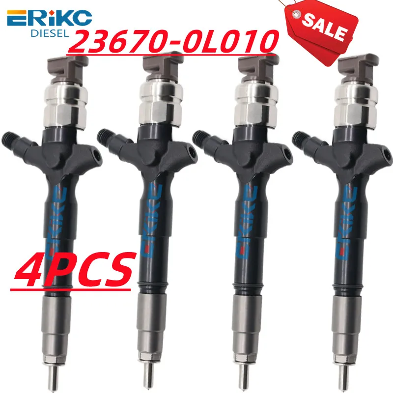 4PCS 23670-09060 23670-0L070 23670-0L010 095000-6190 Common Rail Nozzle Assy Injector For Hiace Toyota Denso Hilux 2KD-FTV D4D