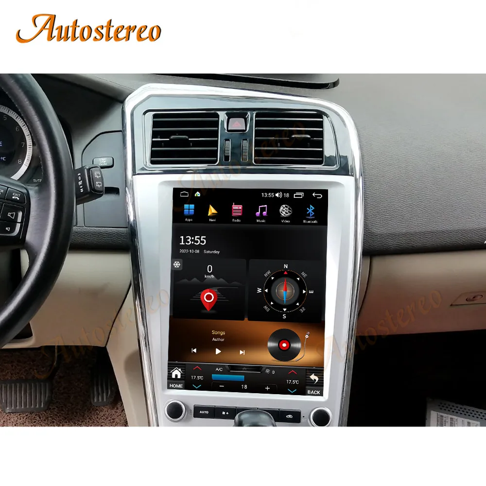 12.1 بوصة أندرويد 13 السيارات الوسائط المتعددة راديو السيارة رئيس وحدة لفولفو XC60 2009-2017 مع نظام تحديد المواقع والملاحة لاعب السيارات