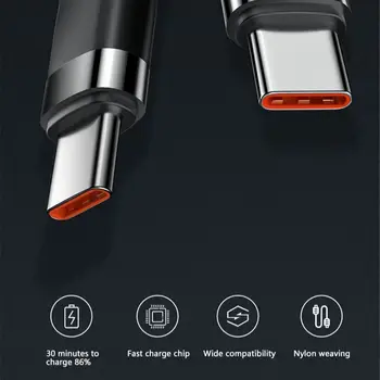 小米 120W 快充充電器 PD 快充高品質 USB-C 轉 USB Type-C 線,適用於 iPhone 15 Plus Pro Max 和三星 S24 8 最佳銷售 120瓦電纜 - №3