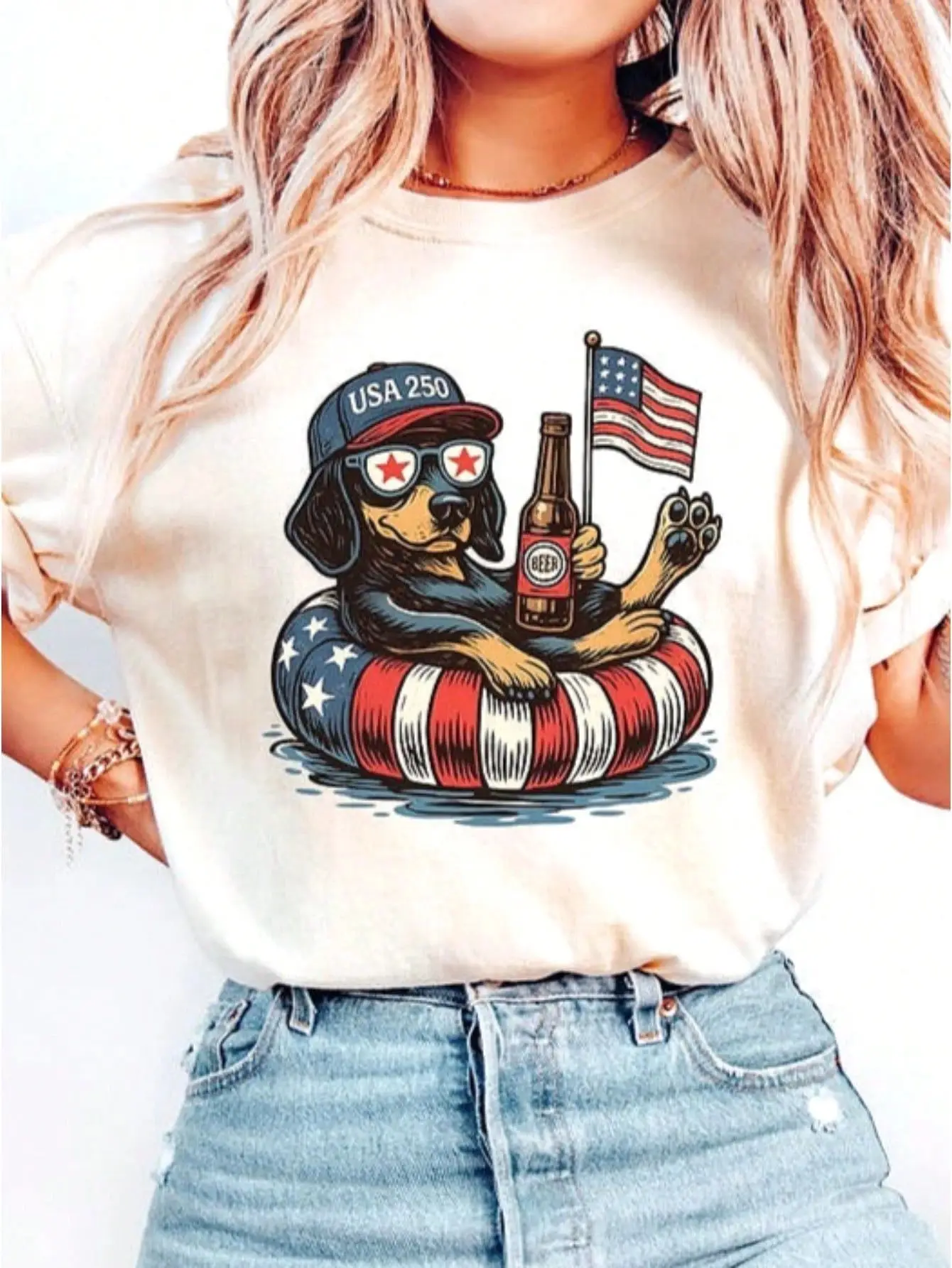 Funny Dachshund 4th of July Dog Shirt
