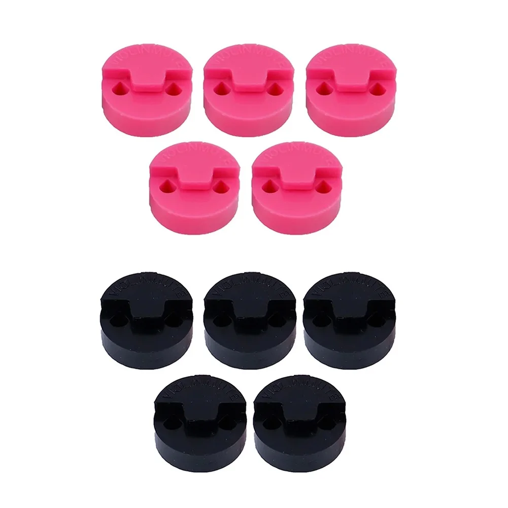 5pcs Rubber Violin Mute Professional Violin Parts 20 X 20mm Round Rubber Violin Mute Silencer Stringed Instrument Accessories