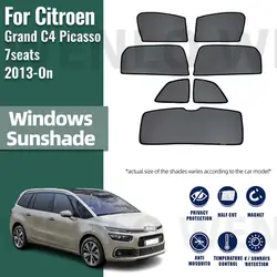 For Citroen Grand C4 Picasso 7seats 2013-2023 Car Curtain Window Sunshade Covers Magnetic Sun Shade Visor Solar Auto Accessories