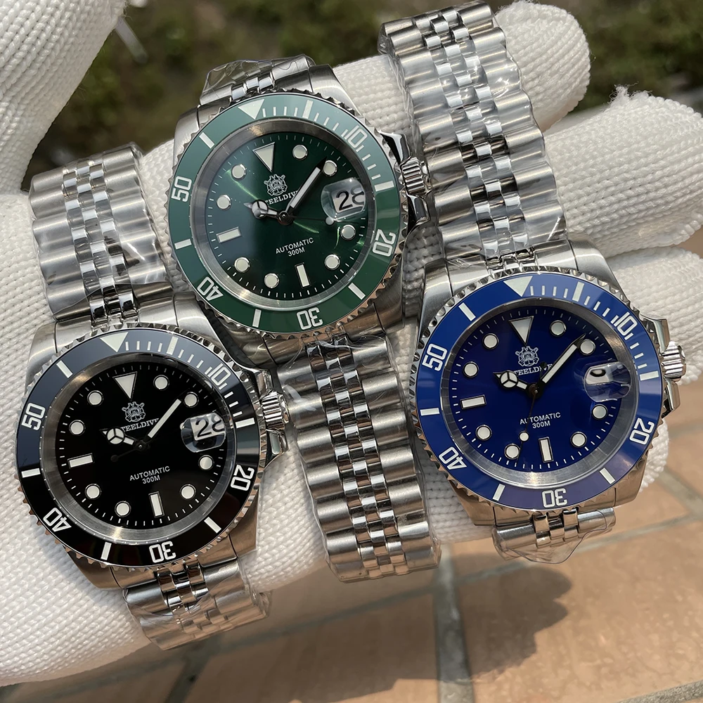 SD1953 New Bracelet With Milled Clasp 41MM NH35 Movement 300M Waterproof Mens Automatic Dive Watches Reloj Ceramic Bezel