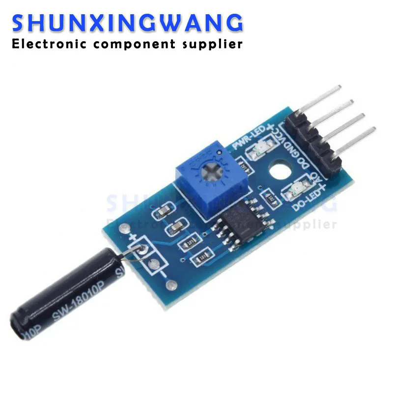 5pcs Vibration Sensor Module Vibration Switch Alarm Module SW-18010P Normally open shock sensor module