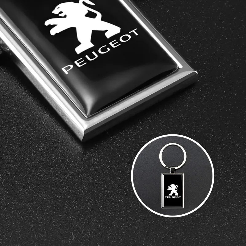 1Pcs Zinc Alloy Car Keyring Auto Logo Keychain Pendant Decoration For Peugeot 308 206 307 3008 207 205 508 2008 301 208 407 4008