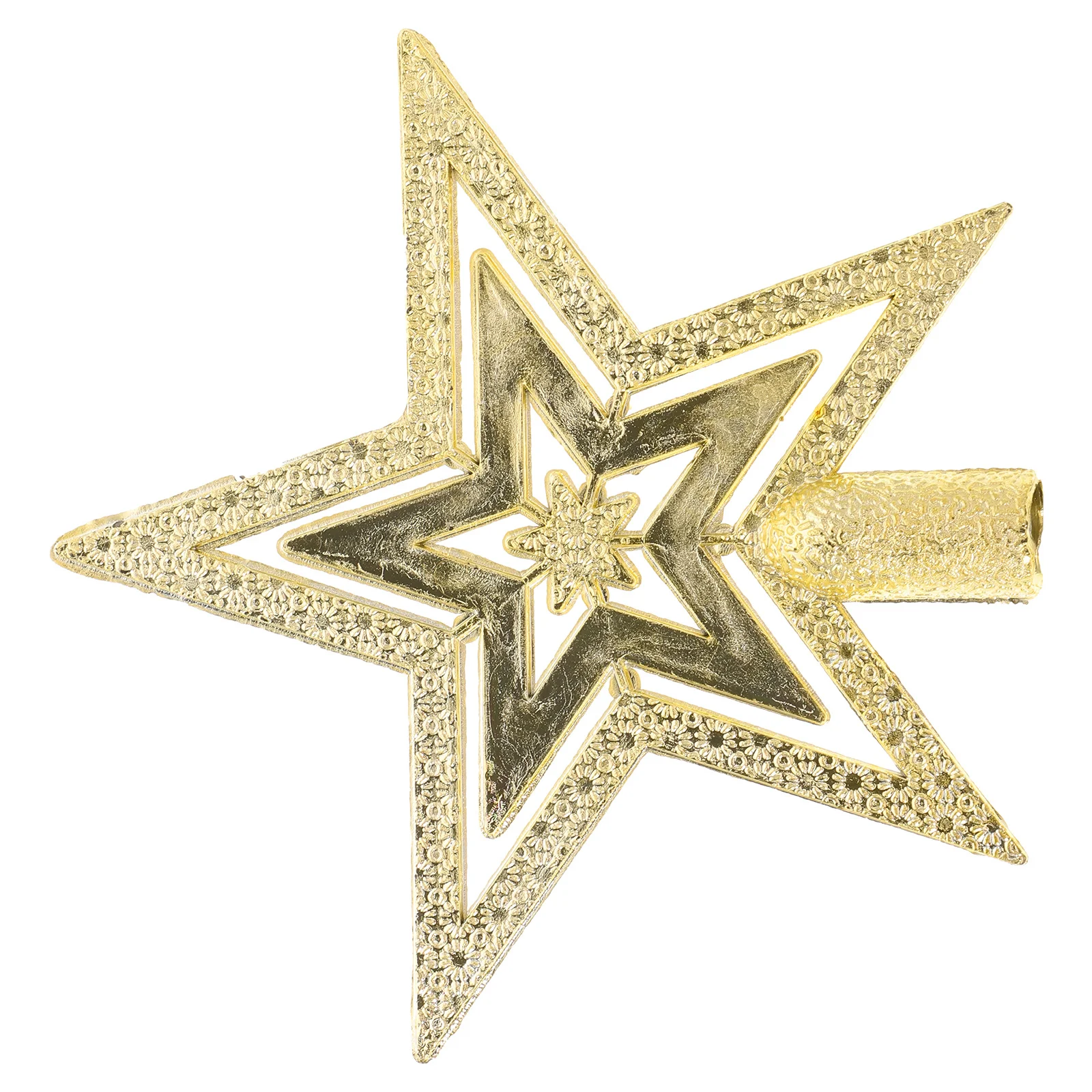 

10cm Five Pointed Star Christmas Tree Star Topper Exquisite Craft Holiday Decoration Christmas Tree Topper