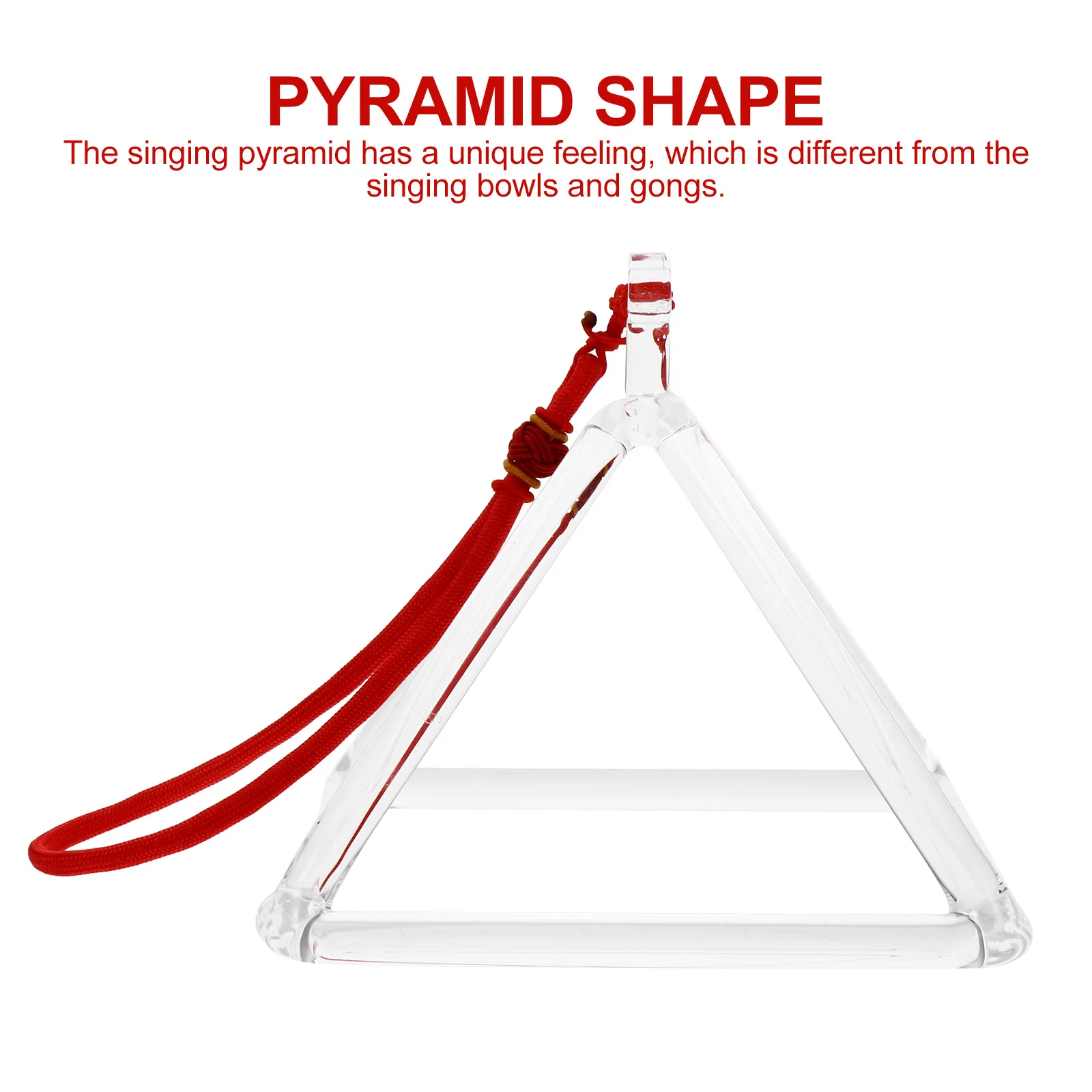 

1Set Crystal Singing Pyramid Striker Unique Sound Meditation Yoga Prayer Therapy Ornament Desktop Home Decoration