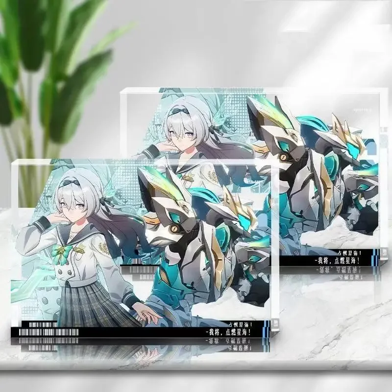 Game Honkai ：Star Rail Firefly Figure Acrylic Transparent Stand  Sign Character Card Brick Desk Home Decoration Ornament Gift