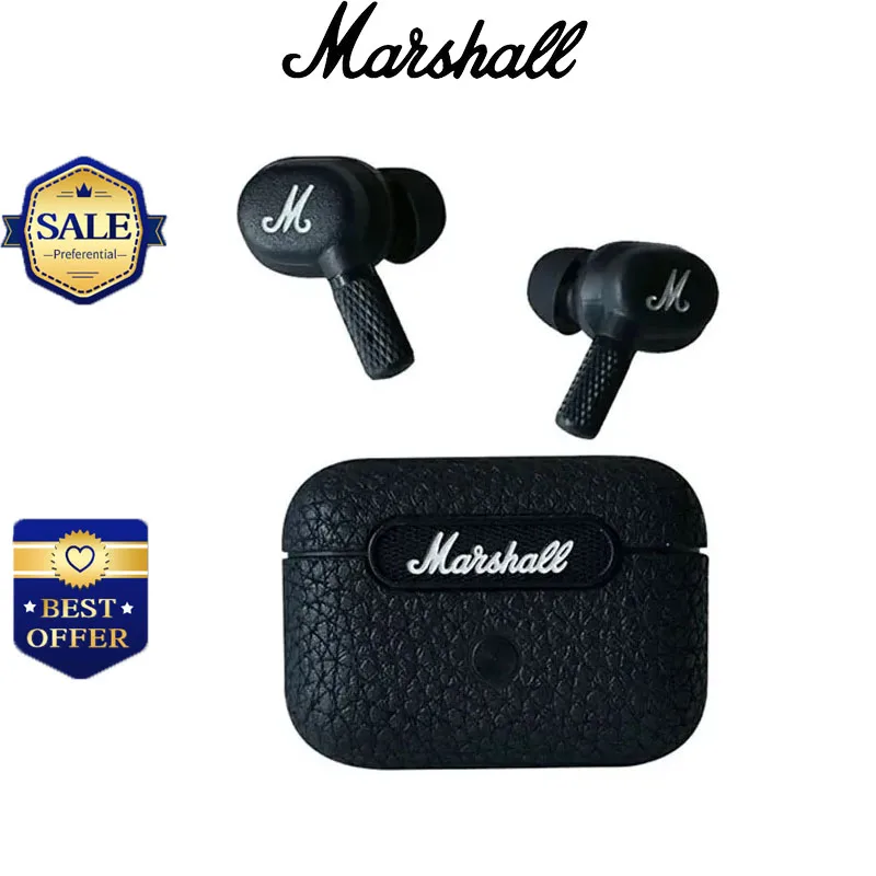 Original Marshall MOTIF ANC Bluetooth Earphones Active Noise Reduction Headphone True Wireless In-Ear Waterproof Sports Headset