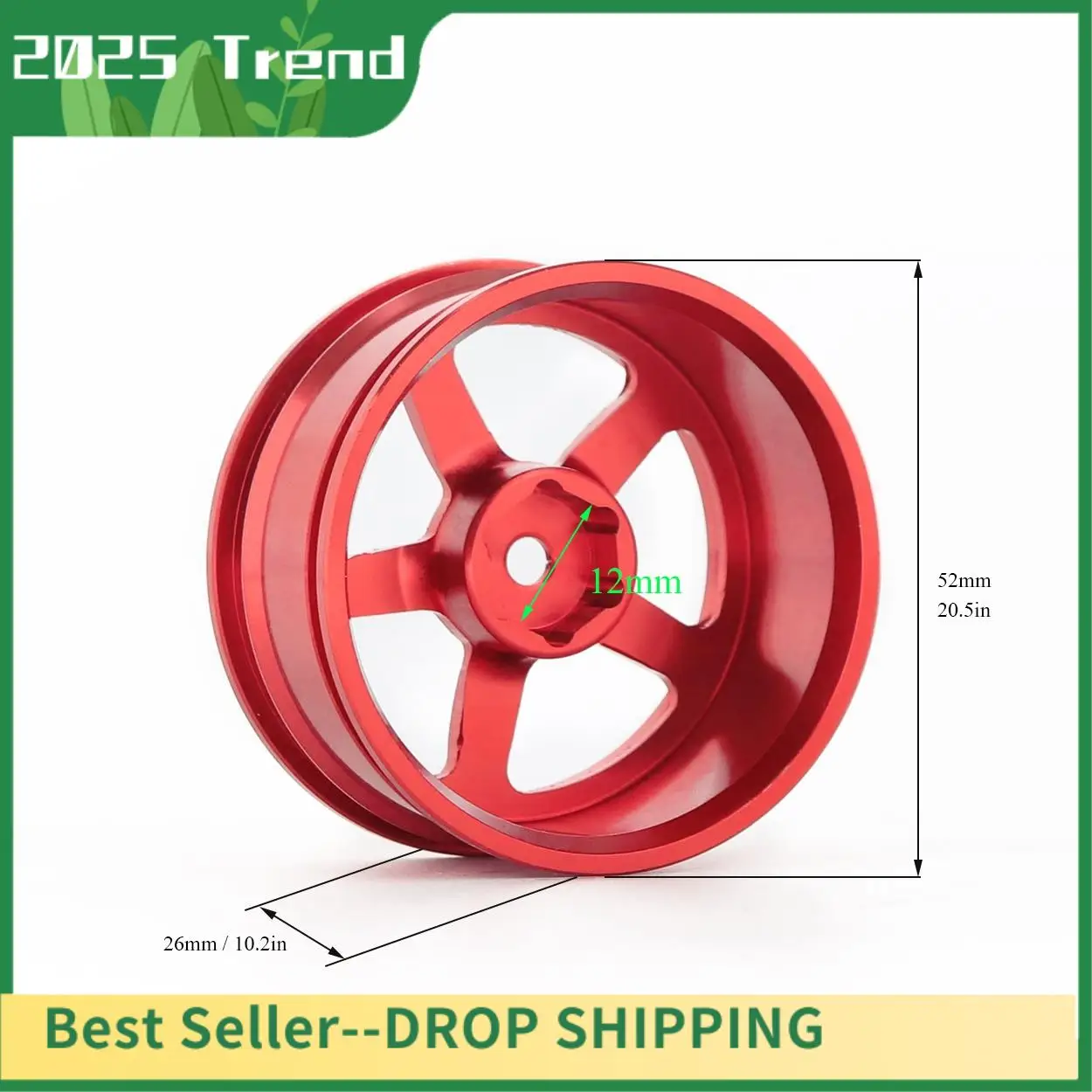 

Top Deals 52 X 26Mm 4PCS Wheel Rims For RC Cars 1/10 Flat Running Drift Aluminum Alloy Wheels