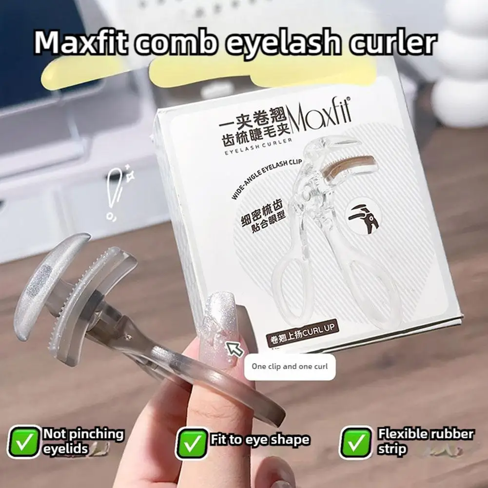 Comb Eyelash Curler A Curling Wide-angle Natural Permanent ,Tooth Wide Eyelash Curler Eyelash Wide-Angle Angle Solar Curler P6Y0