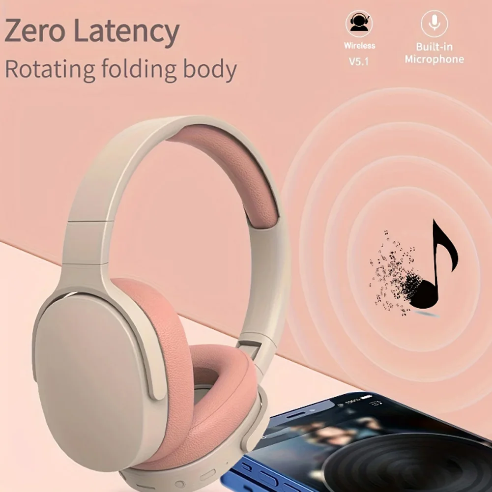 

P2961 Wireless Headset Over-Ear Stereo HIFI Earphones TF/AUX Music Player Foldable Headphones For Smart Phone Laptop