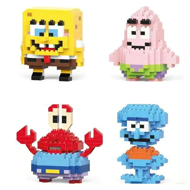 

Mario, SpongeBob Cartoon Doll Mini Building Block Toy Small Particle Construction Model Toy Children's Puzzle Education Toy